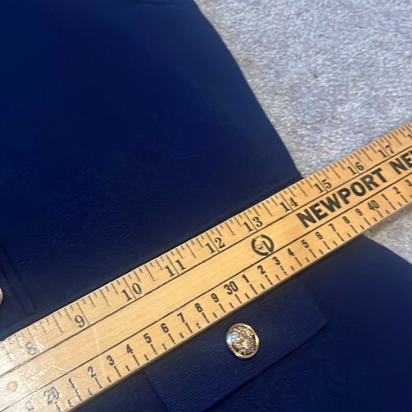 MEROKEETY Navy Sleeveless Button Detail Fit Knit Dress Size M NWT - Picture 10 of 11